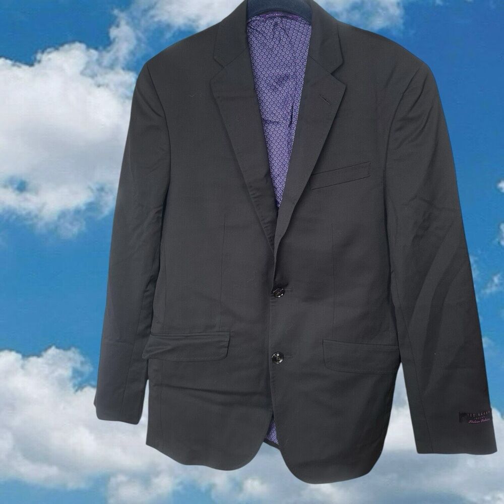 TED BAKER London Endurance Trevi Blazer Sports  Jacket Wool Men’s Size 33R Black